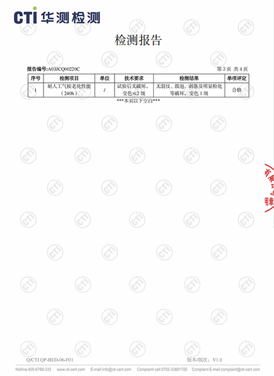 BQ992- Test di prestazione di resistenza all'invecchiamento -3